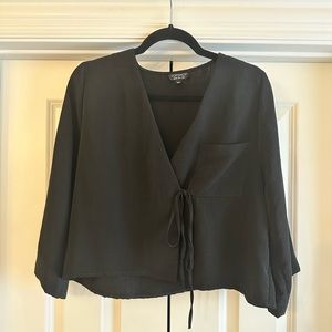 Black, 3/4 sleeve blouse from TopShop